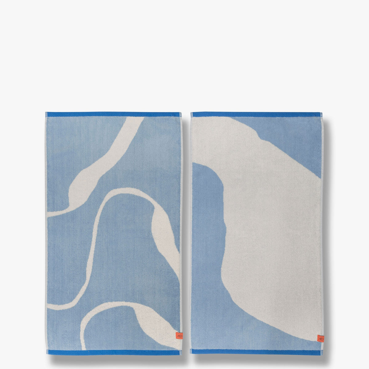 NOVA ARTE håndklæde, Light blue / Off-white