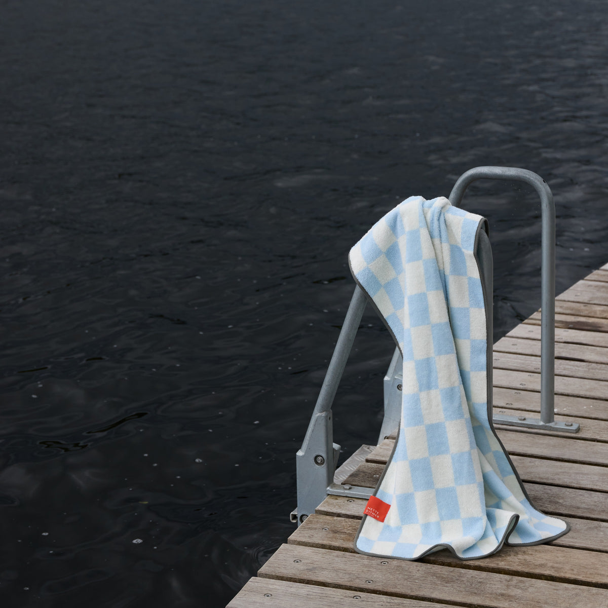RETRO strandhåndklæde, Light blue
