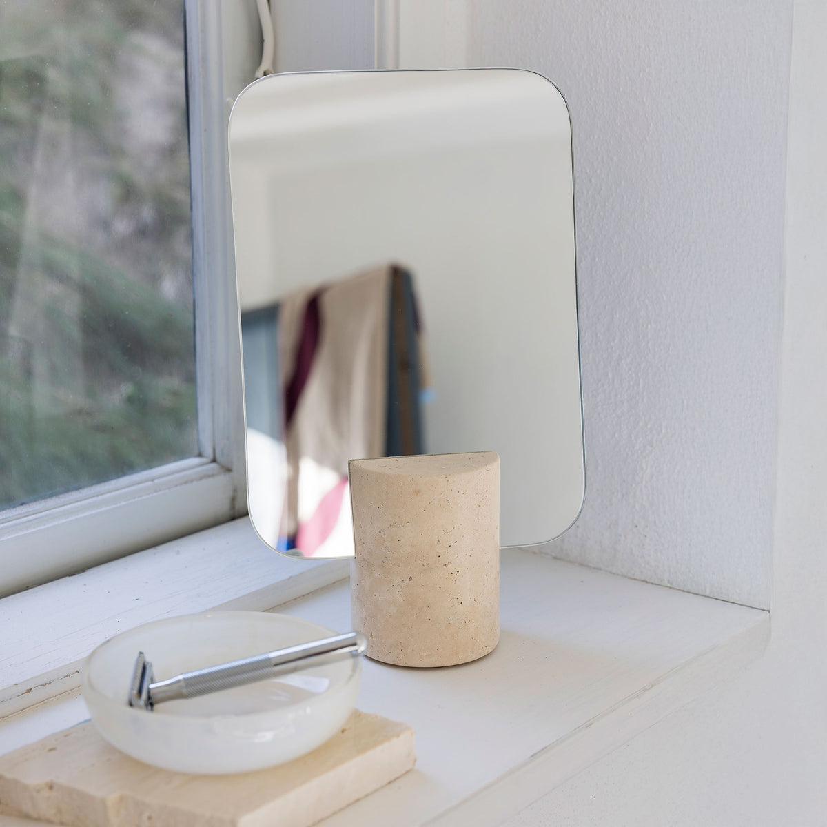 TRAVERTINE spejl, Linen