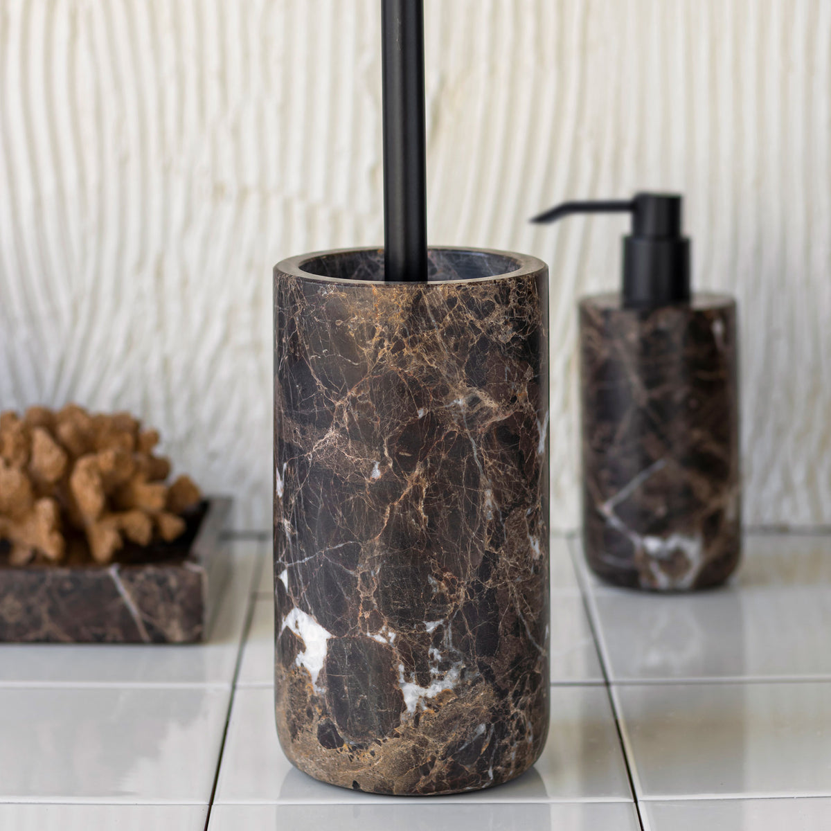 MARBLE toiletbørste, Brown