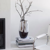 BY HAND curve vase, large, Off-white