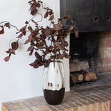 BY HAND curve vase, large, Off-white