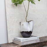 BY HAND curve vase, small, Off-white