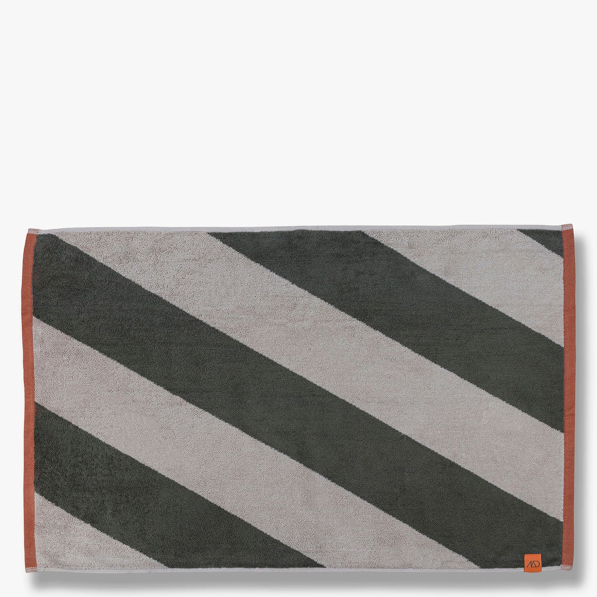 DIAGONAL bademåtte, Dark olive