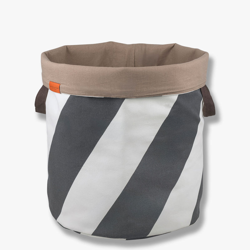 DIAGONAL vasketøjspose, Dark grey / Off-white