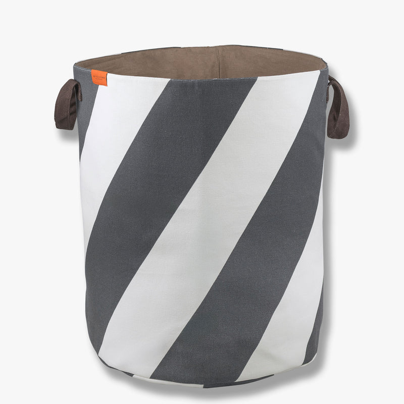 DIAGONAL vasketøjspose, Dark grey / Off-white