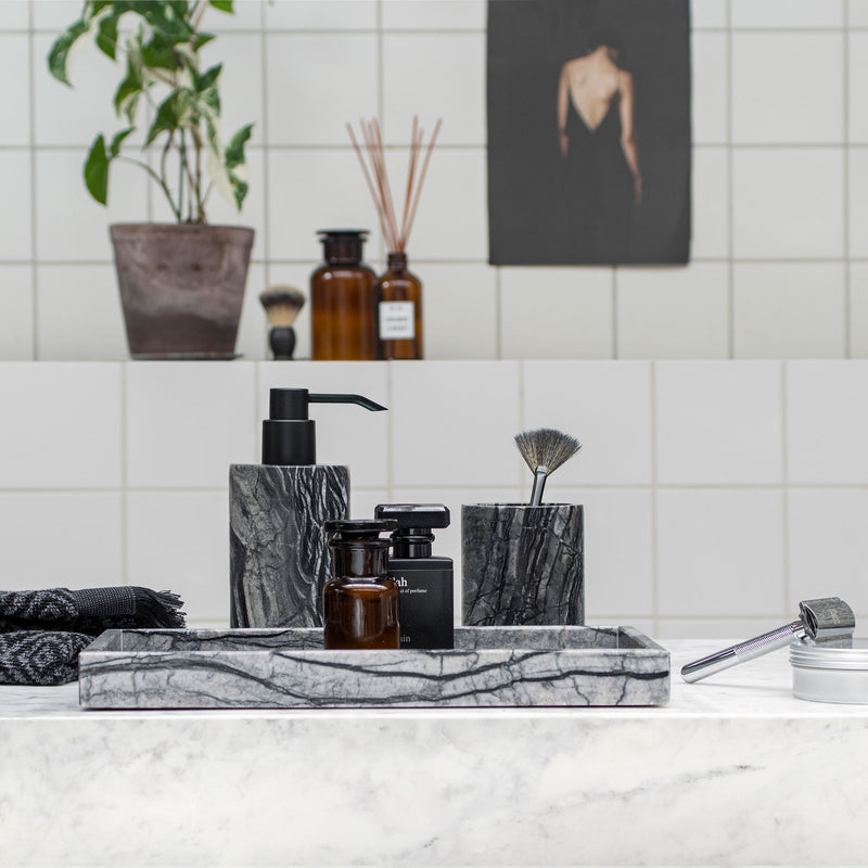 MARBLE høj dispenser, Black / Grey