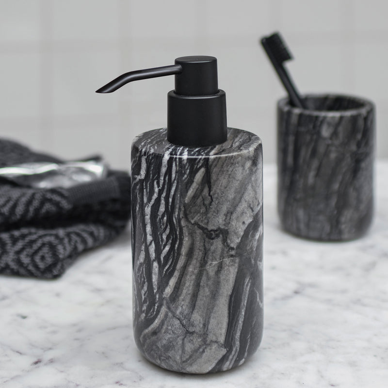 MARBLE høj dispenser, Black / Grey