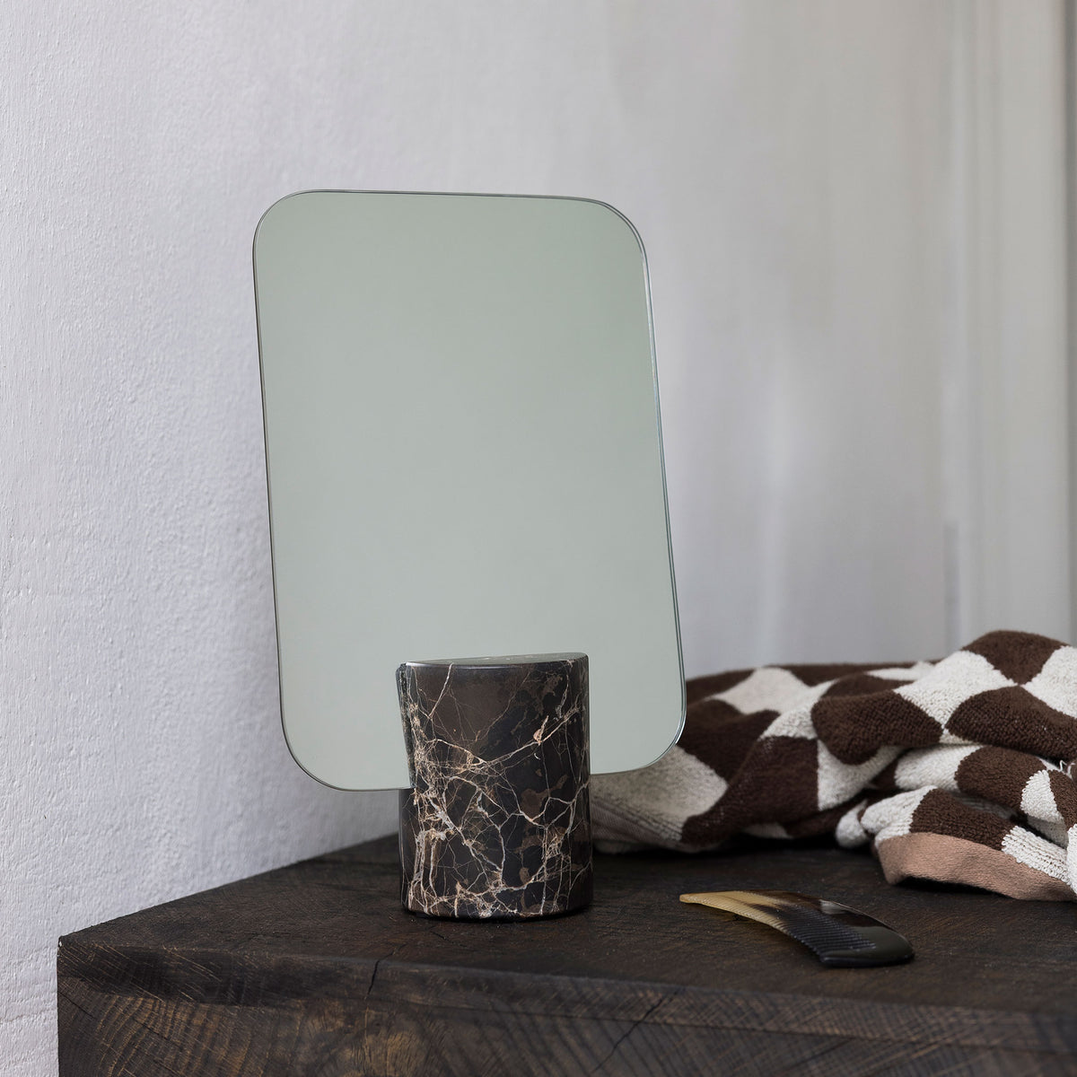 MARBLE mirror, Brown
