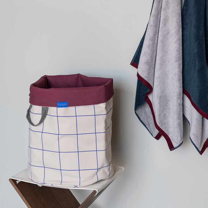MESH vasketøjspose, Cobalt / Sand