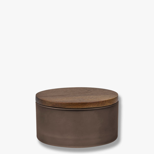 MODEST krukke med låg, Walnut