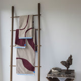 NOVA ARTE håndklæde, Wine / Sand