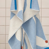 NOVA ARTE håndklæde, Light blue / Off-wihte