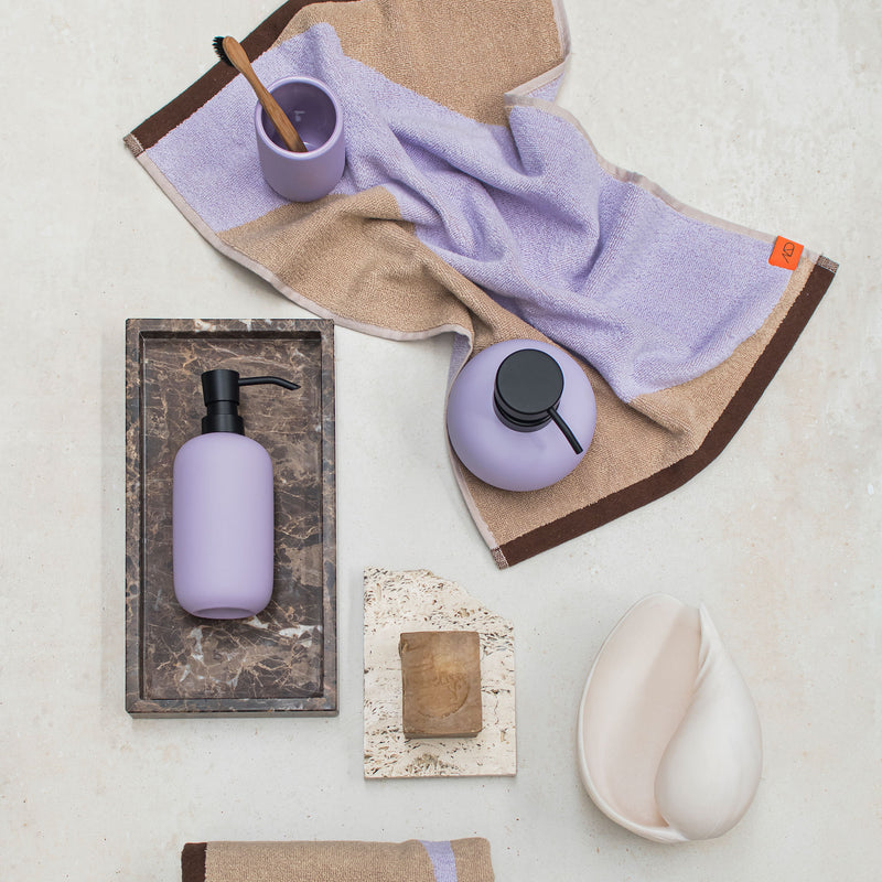 NOVA ARTE håndklæde, Sand / Lilac