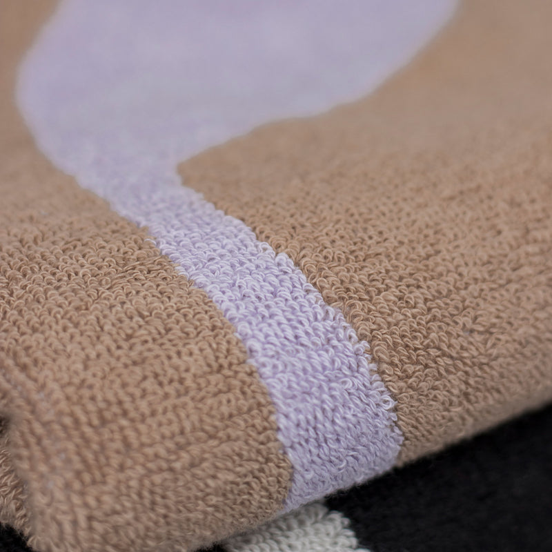 NOVA ARTE håndklæde, Sand / Lilac