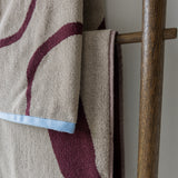 NOVA ARTE håndklæde, Wine / Sand