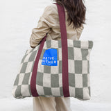 RETRO strandtaske, Sage green