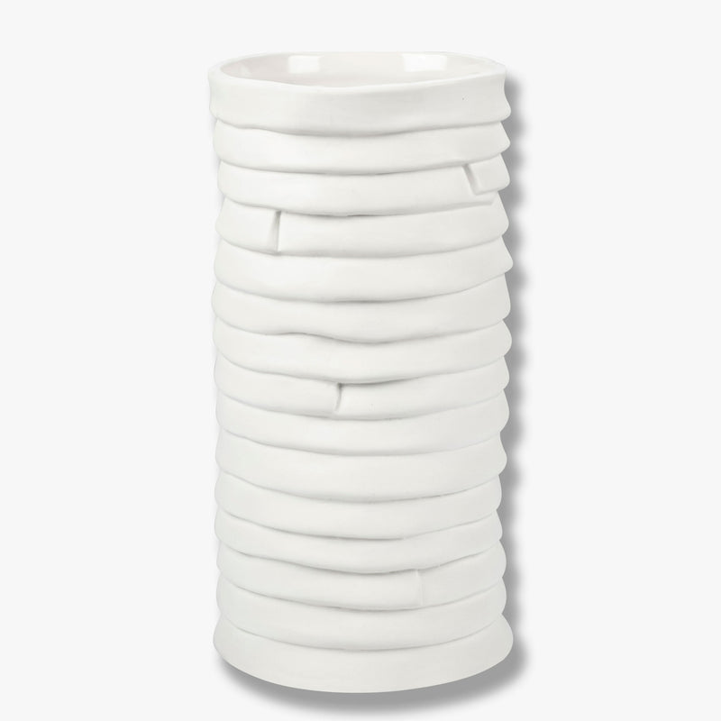 RIBBON vase, large, Off-white