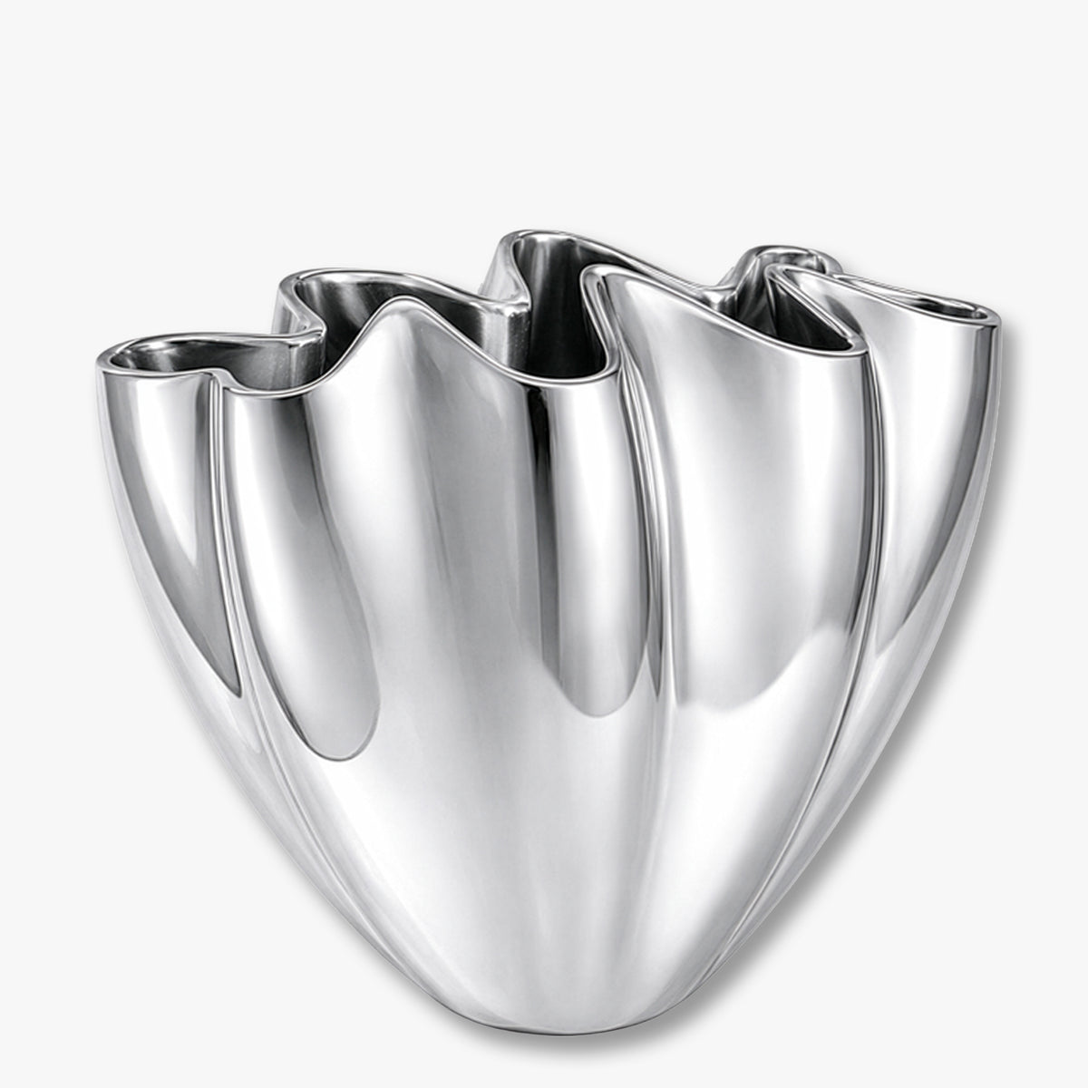 SHELL vase, large, Chrome