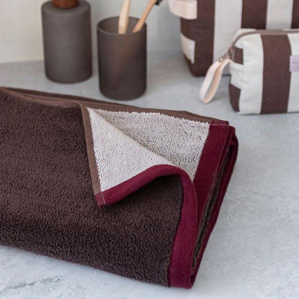 SOFT håndklæde, Brown / Sand