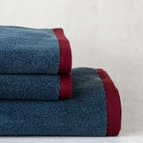 SOFT håndklæde, Midnight blue / Light grey
