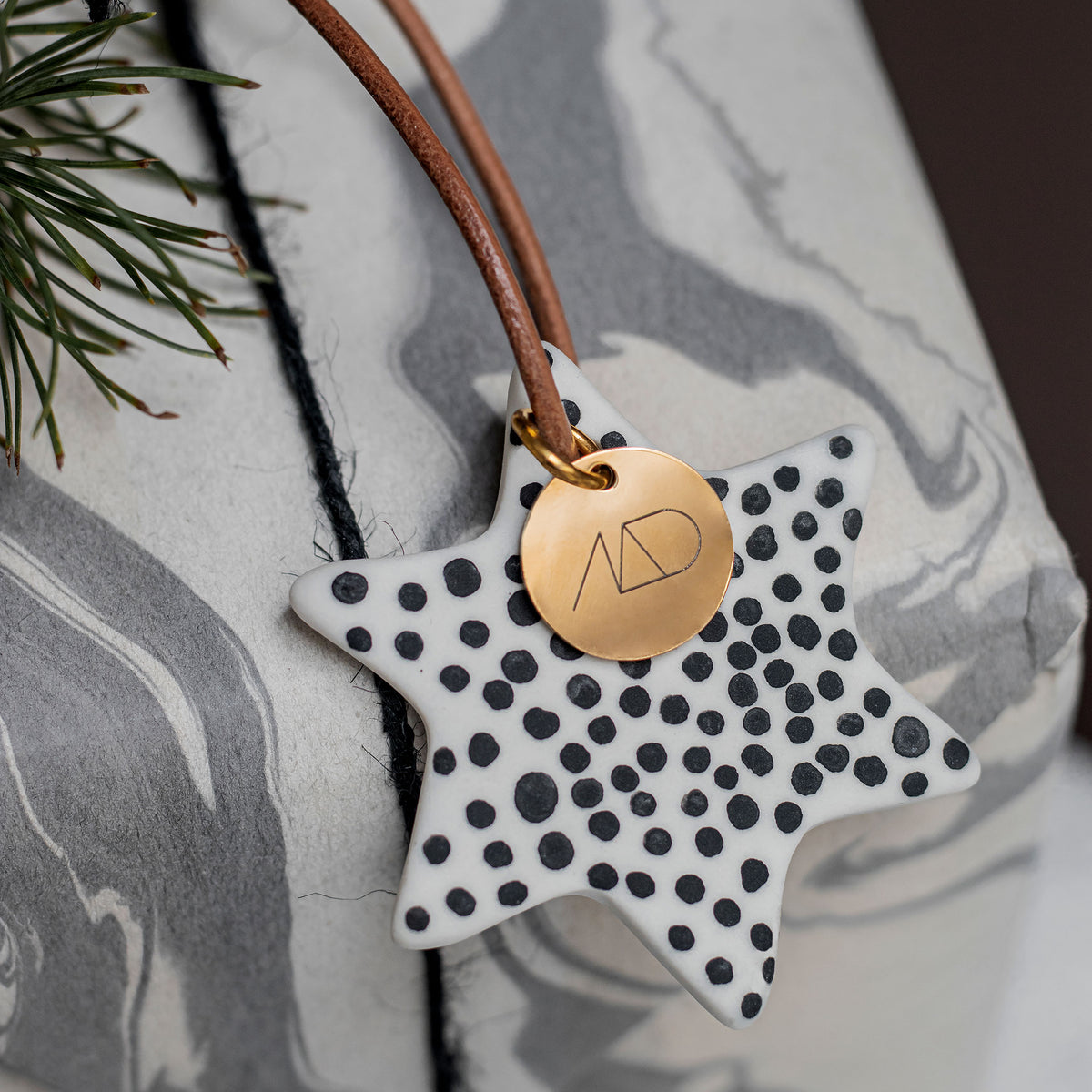 STAR ornament, Black, 3-pak