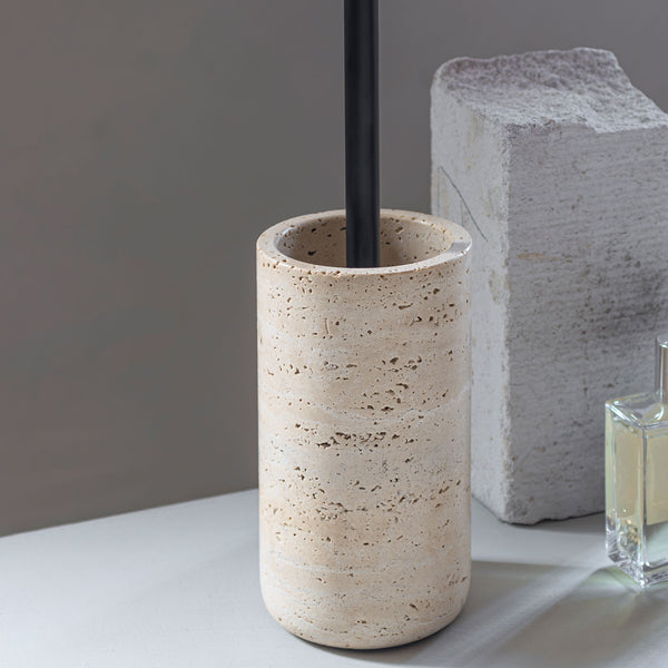 TRAVERTINE toiletbørsteholder, Linen