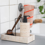 TRAVERTINE høj dispenser, Linen