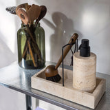 TRAVERTINE høj dispenser, Linen