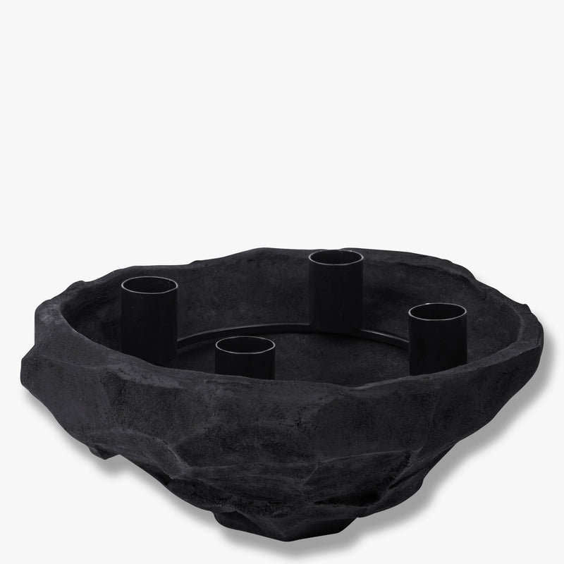 ART PIECE Nuki candle bowl, black