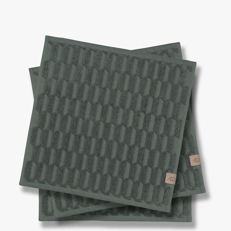 GEO Minihåndklæde, pine green, 3-pak