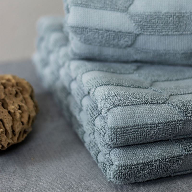 GEO Minihåndklæde, stone blue, 3-pak