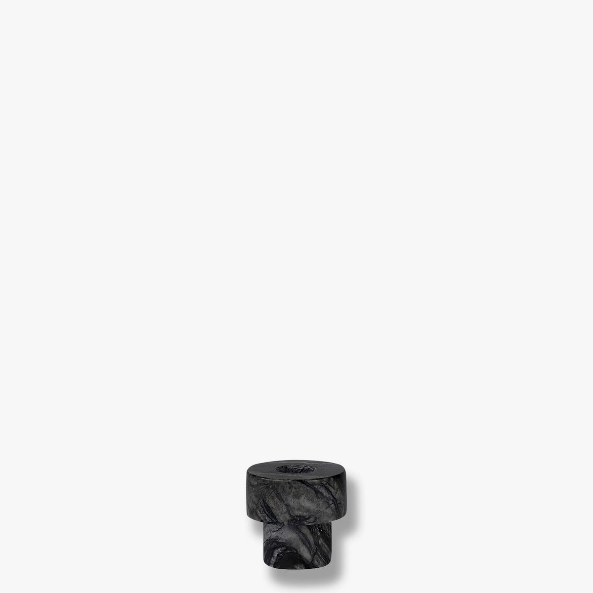 MARBLE lysestage, small, Black / Grey