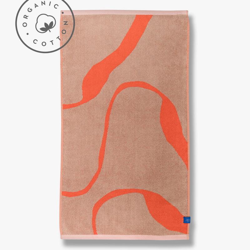 NOVA ARTE håndklæde, Latte / Orange