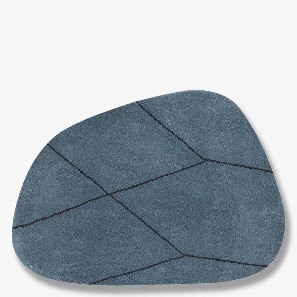 SHAPE gulvtæppe large, stone blue